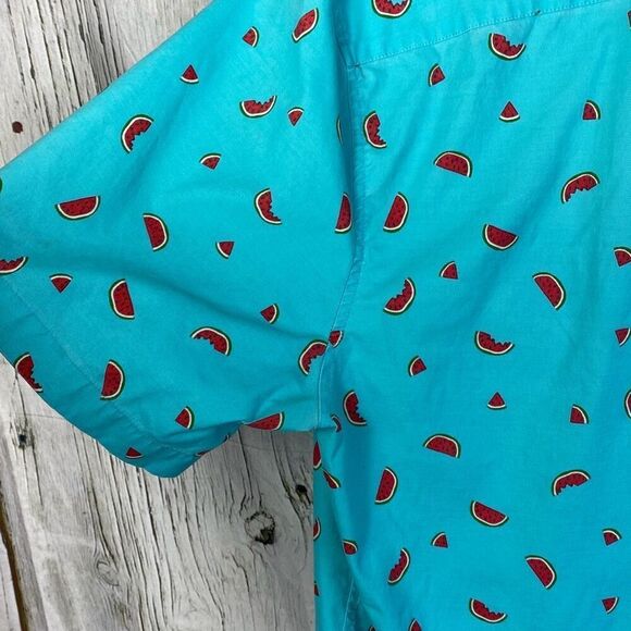 Chubbies Watermelon Print Button Front Stretch Pocket Shirt Size Large Summer - Picture 7 of 10